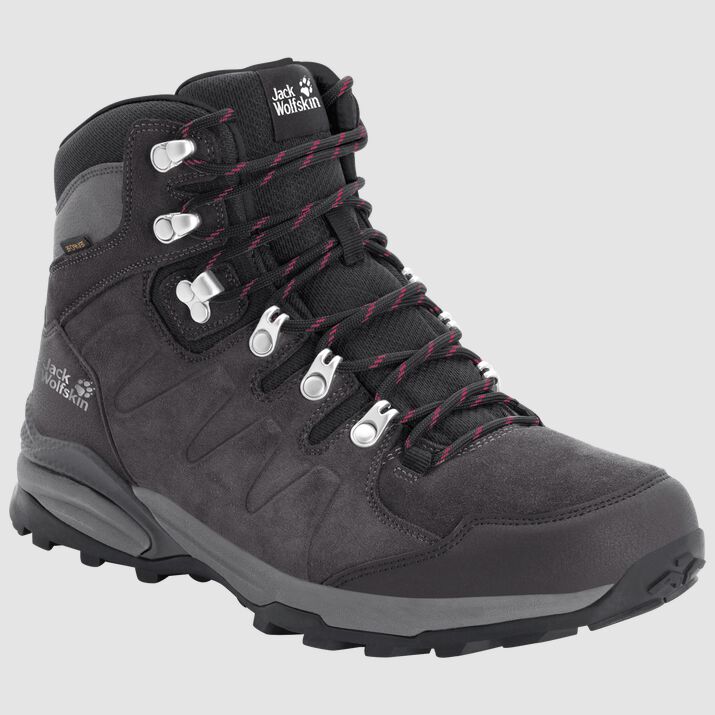 Botas Senderismo Jack Wolfskin Refugio Texapore Mid Mujer Grises Oscuro/Morados Mexico-1192748